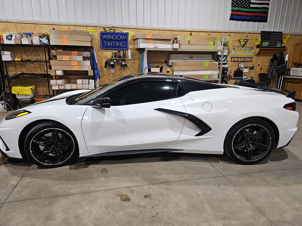 C8 Corvette, white